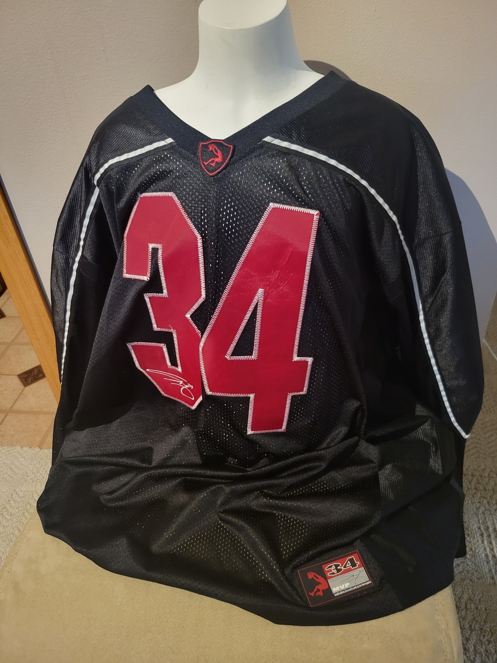 SHAQ Athletic Jersey with Red #34 Graphic